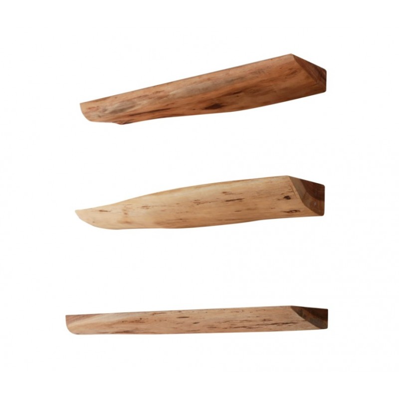 ZI Wall shelf live edge 60cm set/3